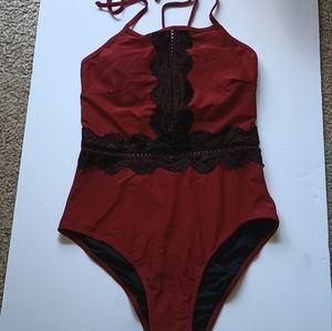 Preddney women's bathing suit Burgundy